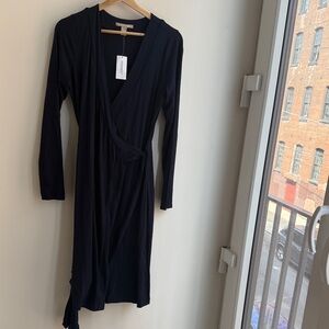 Banana Republic Navy Long Sleeve Wrap Dress